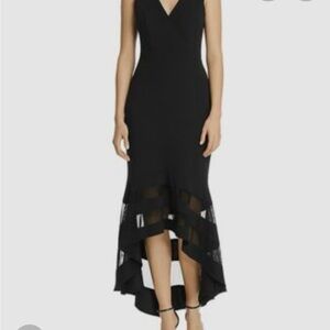 Elegant Black High Low Dress